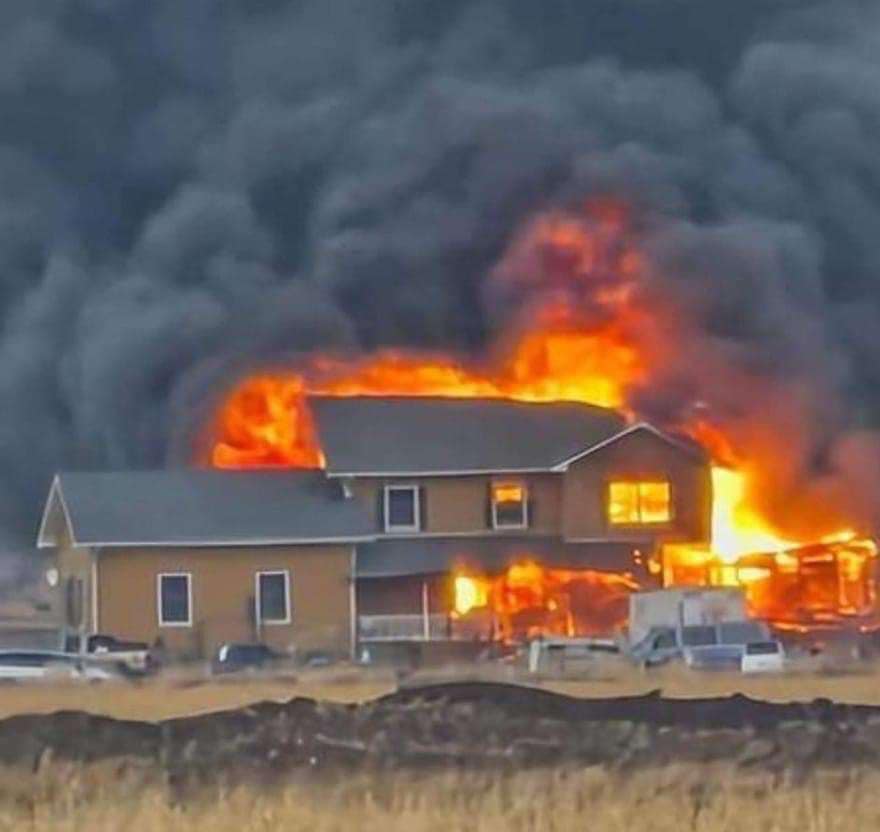 Golden Family home on fire.