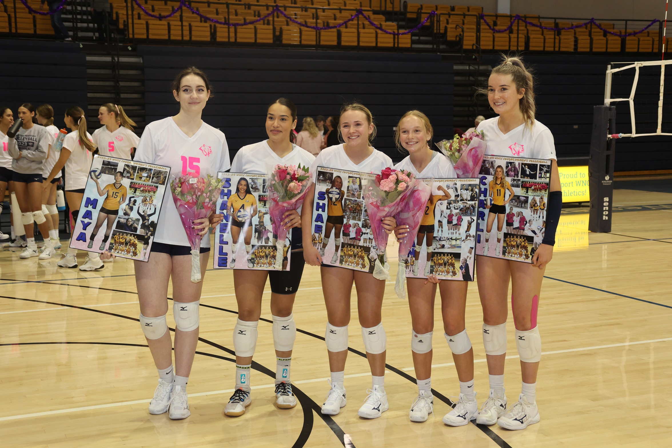 The five volleyball sophomores.
