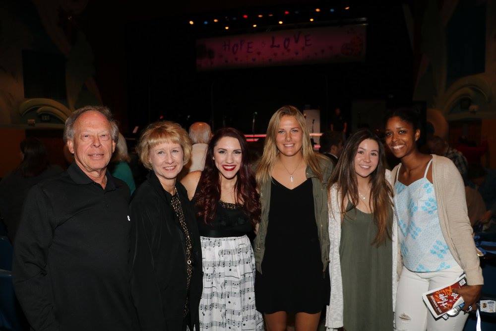 The Neuwirth's with their dorm kids at a Midwest Theater event