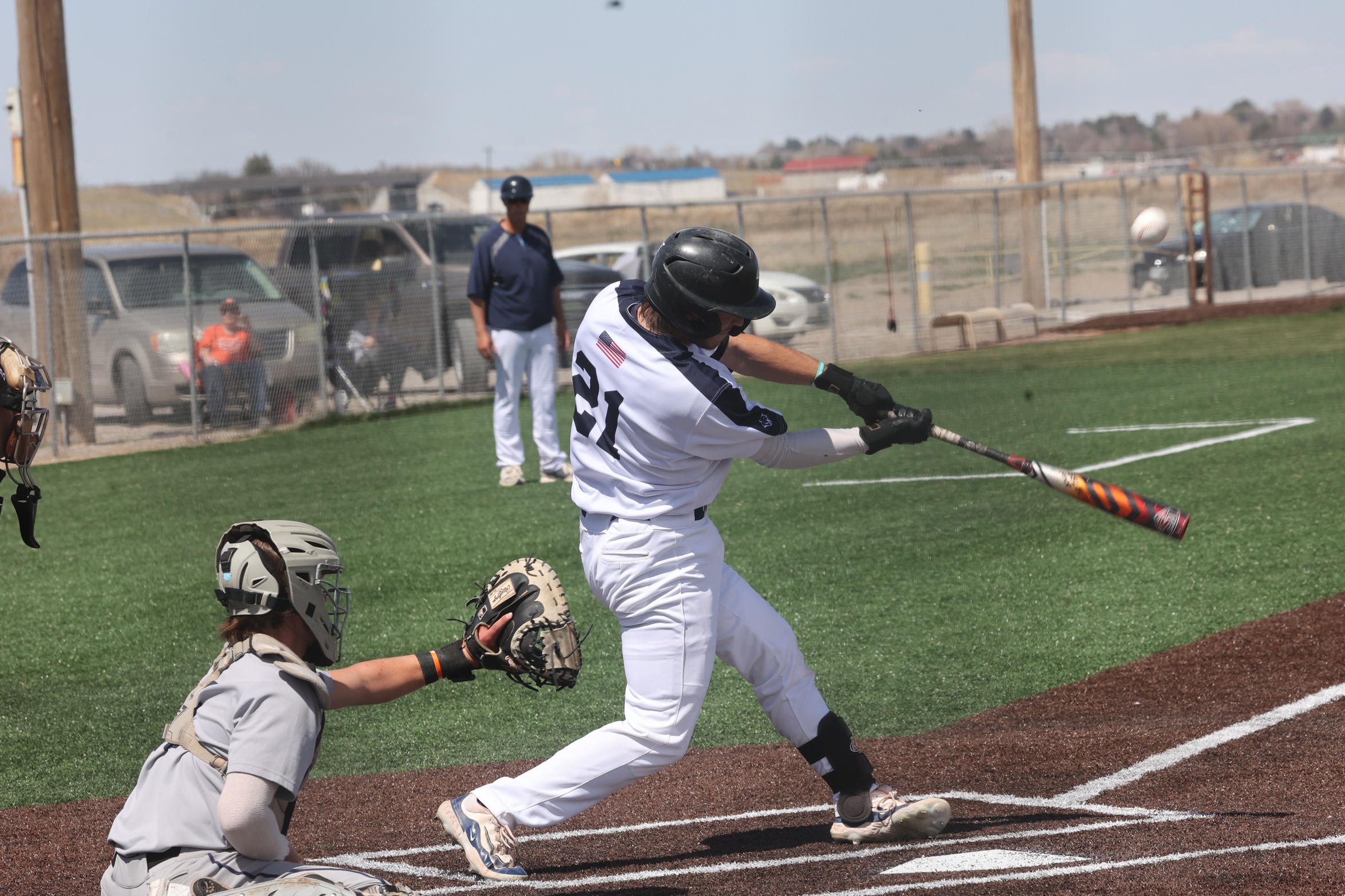 Tyler Easter goes for a hit in a game on Saturday against Otero