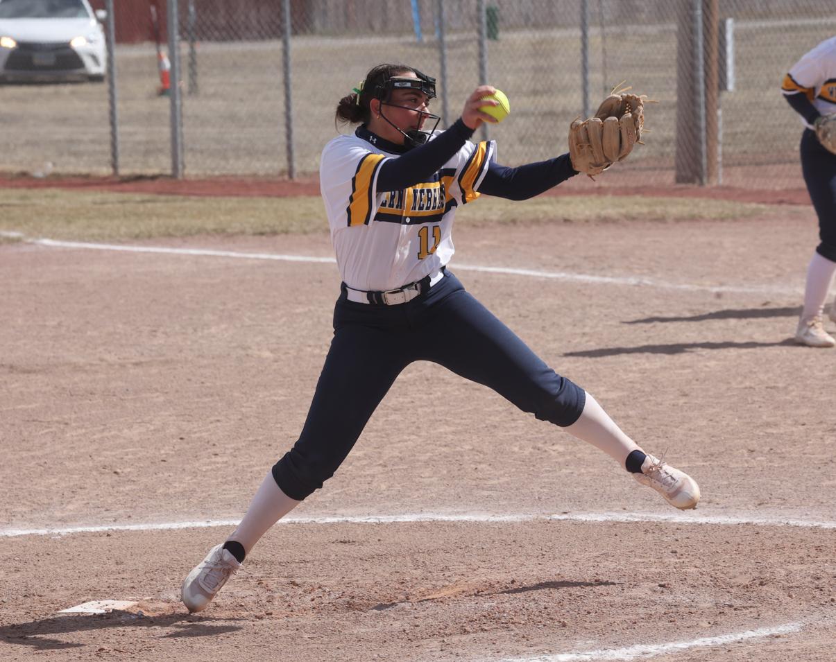 Bella Pacheco pitches against Trinidad State.