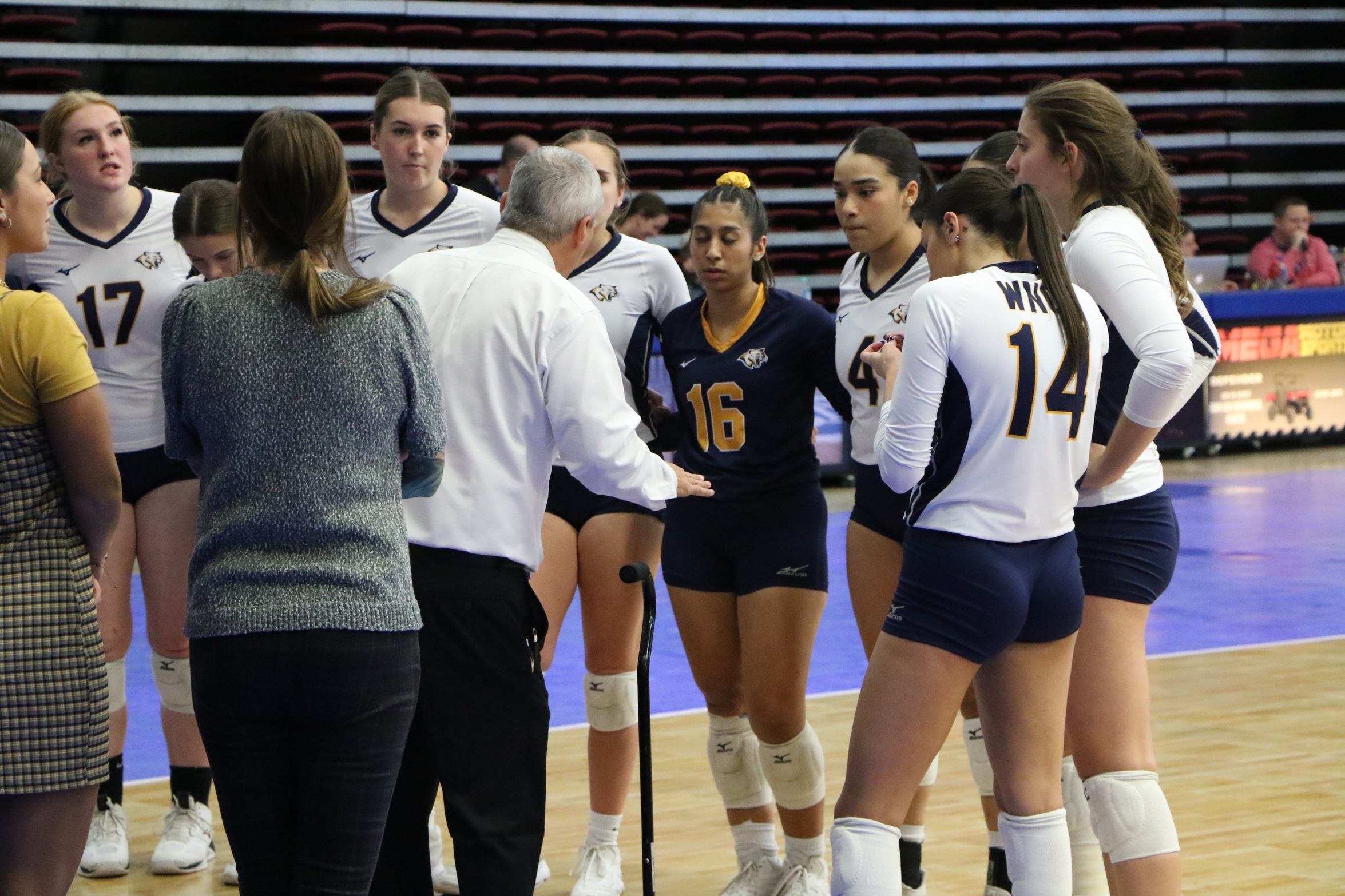 WNCC during a timeout (NJCAA photo)